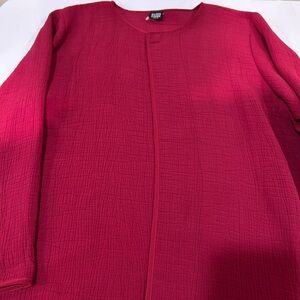 Eileen Fisher Rich Red Quilted Top